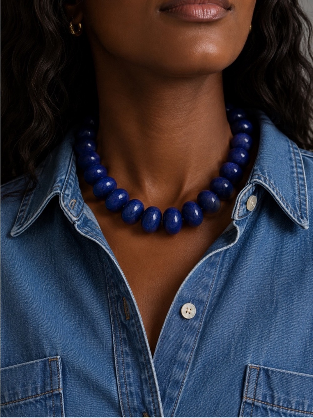 New! Marbled Chunky Beaded Dopamine Necklace (2001)
